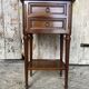 Antique Nightstand TRICOIRE Louis XVI Style Wood 2 Drawers Vintage