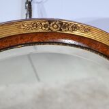 Miroir ovale en bois doré – début XXe