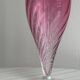 Twisted pink blown glass vase