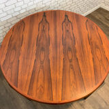 Extendable round table in rosewood 1960