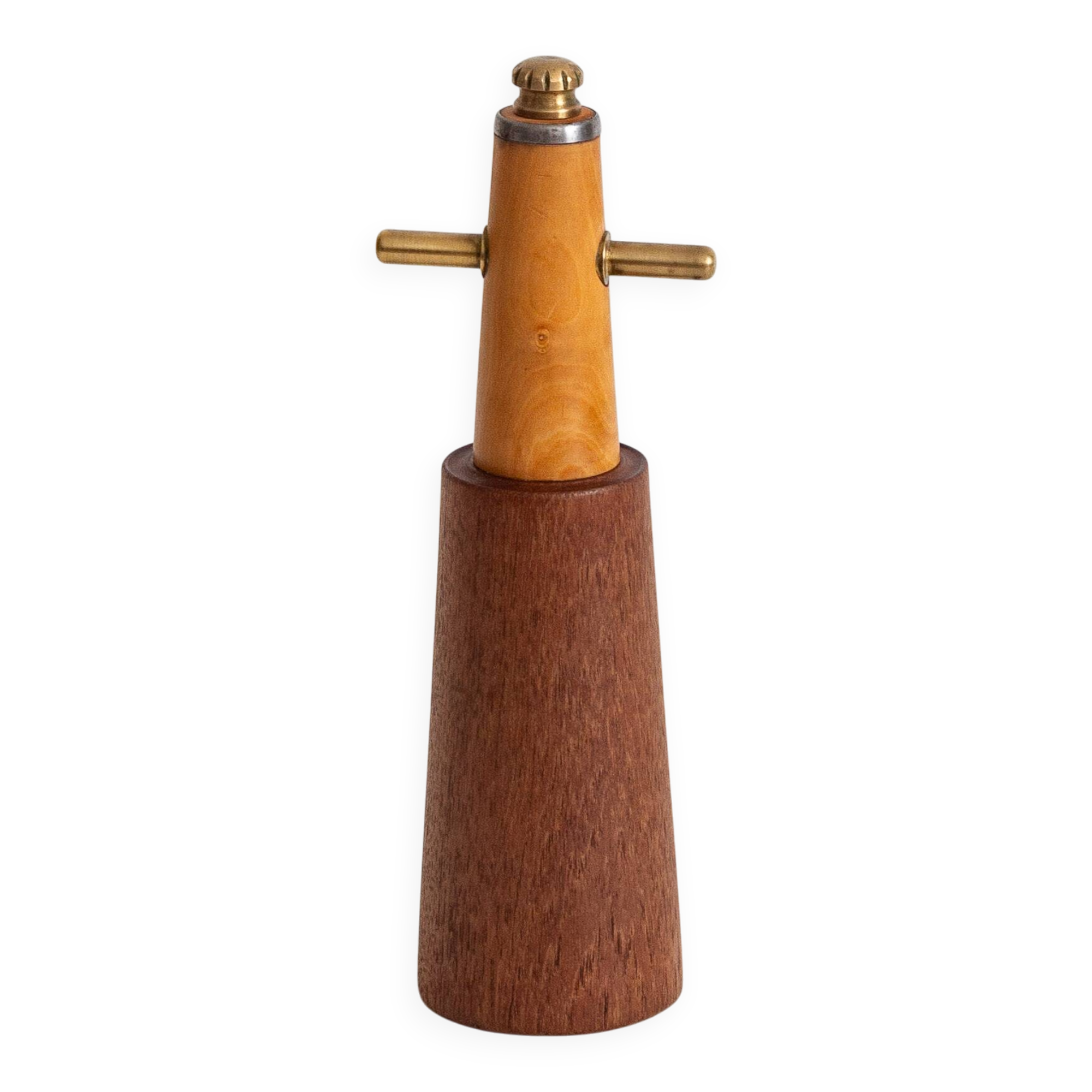 Pepper mill in the shape of a lighthouse or stylized Viking, Denmark, 1960s