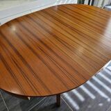Table ronde extensible scandinave en teck, années 1970