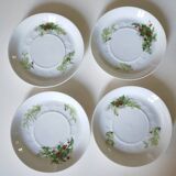 Limoges Christmas saucers