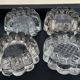 Set of 4 vintage piano or table legs in molded glass