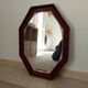 Miroir octogonale art déco en bois massif