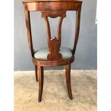 Pair of mid-century empire style seat chairs