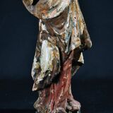 Sculpture en bois polychrome représentant la Vierge, XVIIe siècle