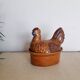 Terrine poule vintage, glazed earthenware baking dish