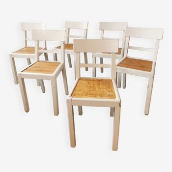 Set de 6 chaises des années 50 style reconstruction