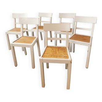 Set de 6 chaises des années 50 style reconstruction