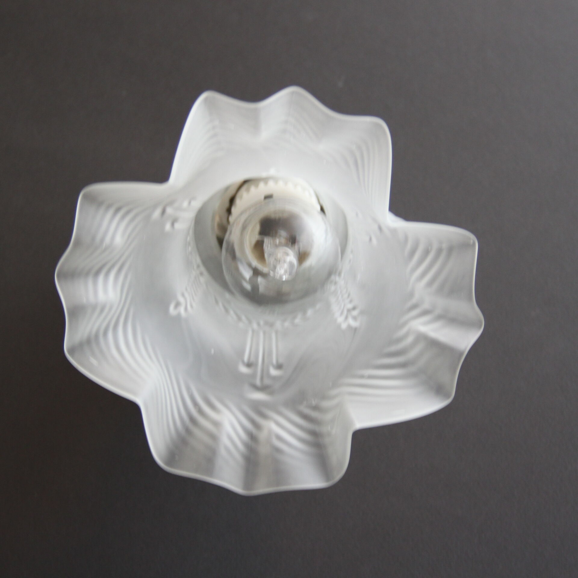 Wall light old wall peg ceramic porcelain, Tulip glass