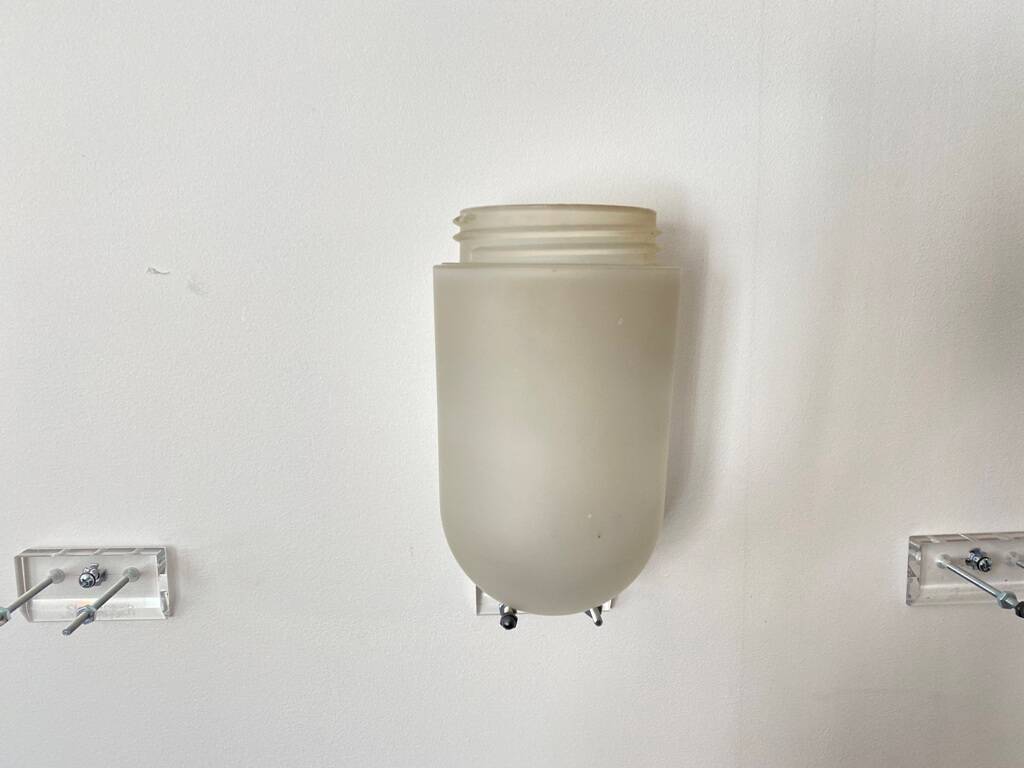 Industrial suspension aluminium body methacrylate diffuser vintage 70s