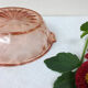 Pink glass cigar ashtray