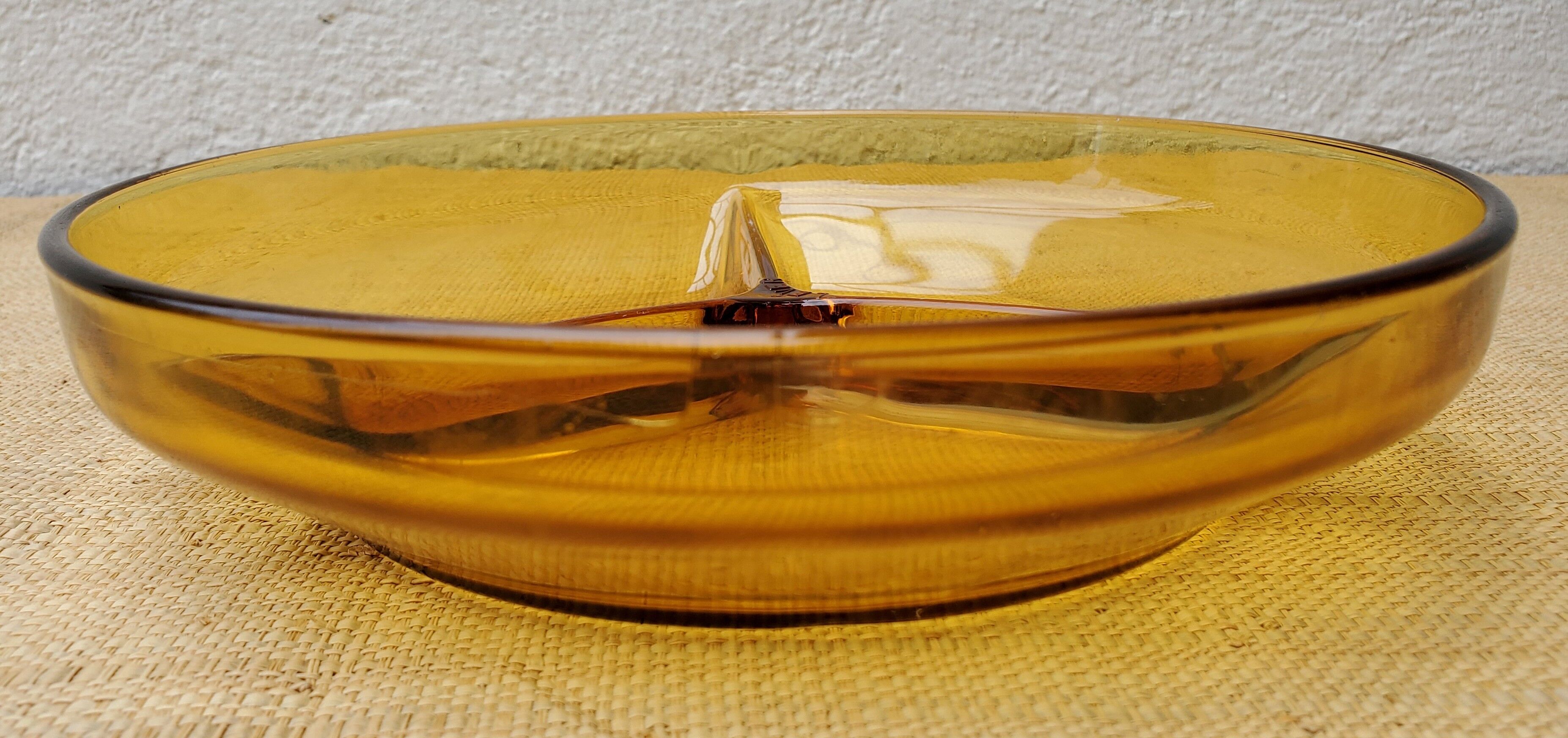 Amber glass trinket bowl