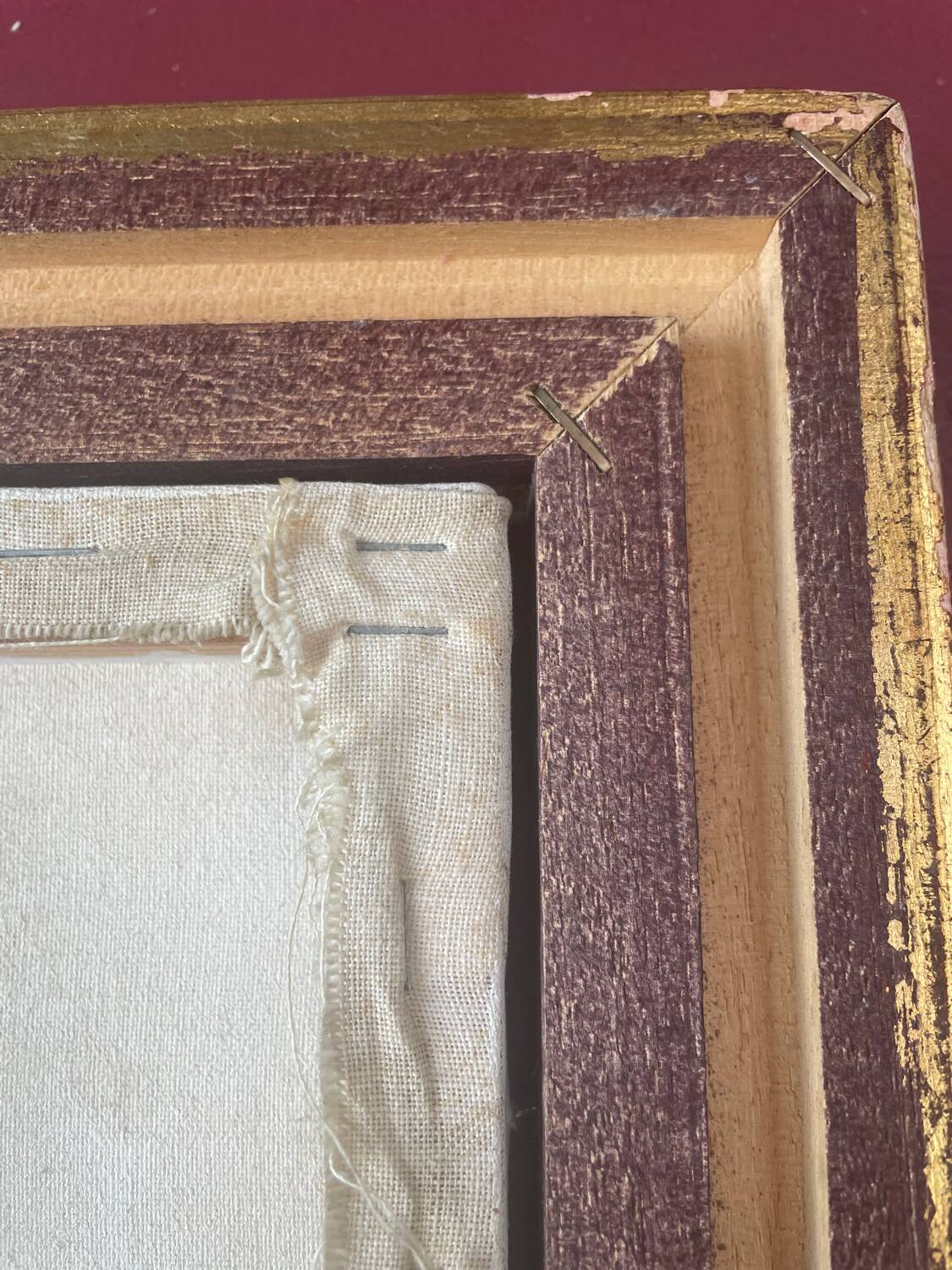 Large framed flower painting