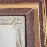 Large framed flower painting