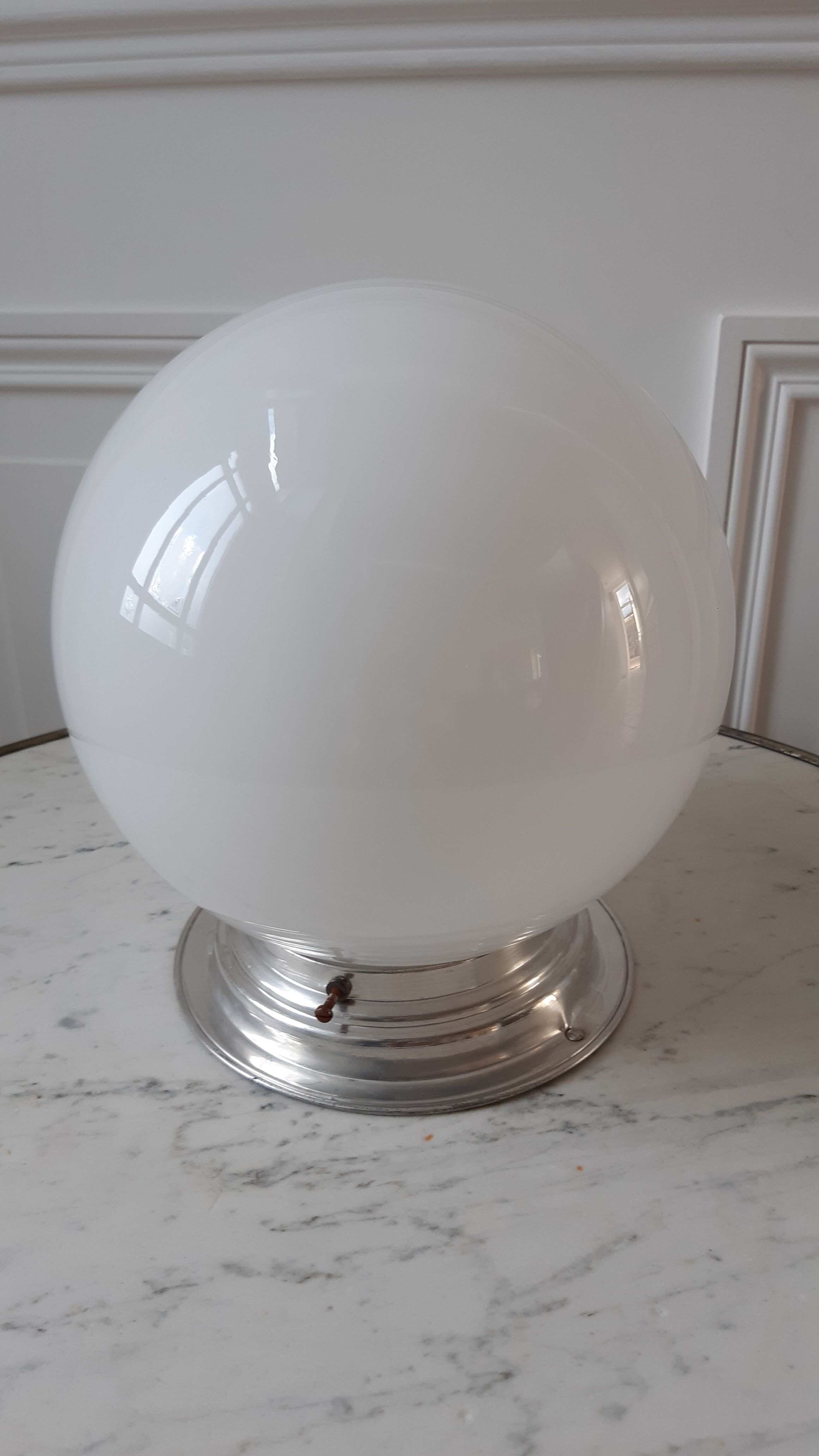 Opline ceiling lamp and aluminum support 50s-60s