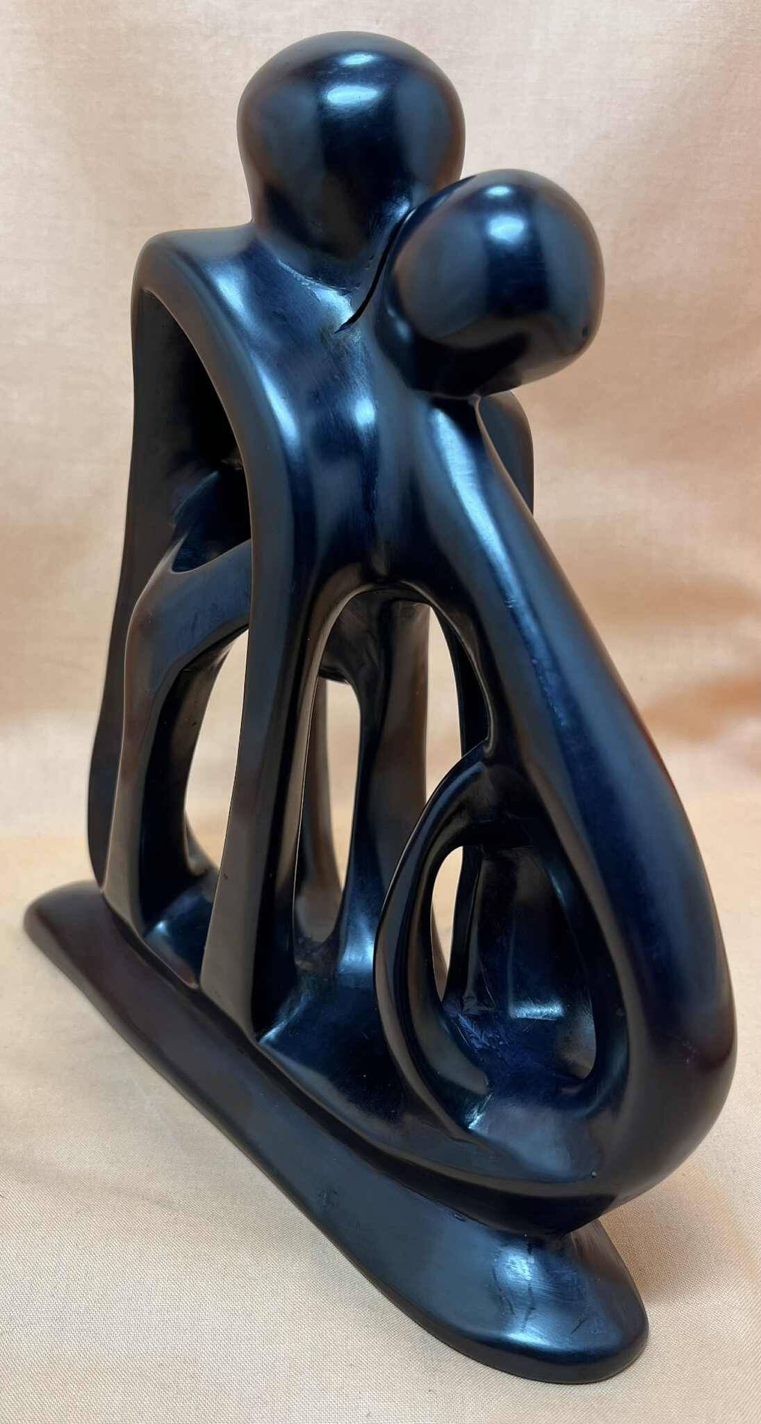 Statue en stéatite représentant  la famille , art africain