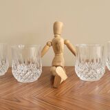 Set of 6 chiseled crystal water or whiskey glasses