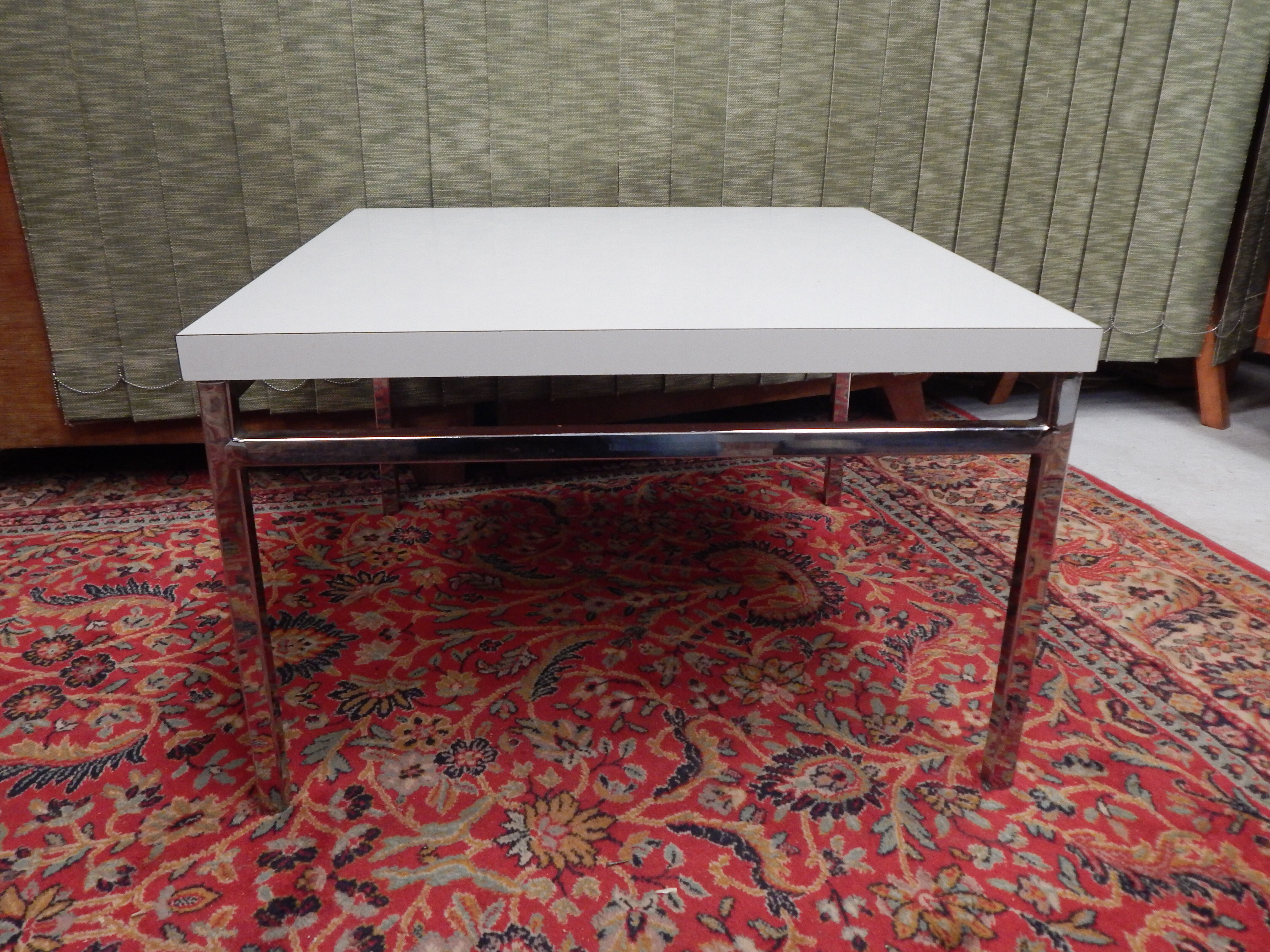 Vintage chrome coffee table design 70s