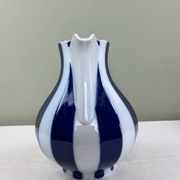 Cobalt striped carafe