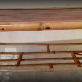 Table basse en rotin vintage