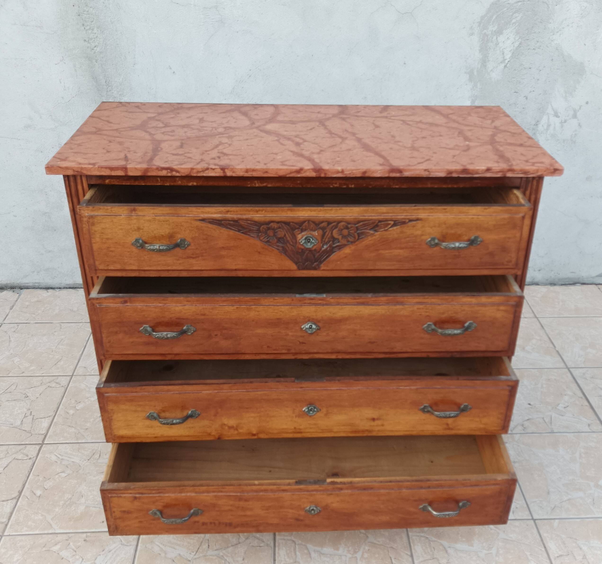 Art Deco walnut commode
