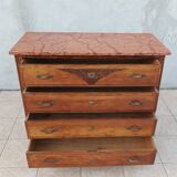 Art Deco walnut commode