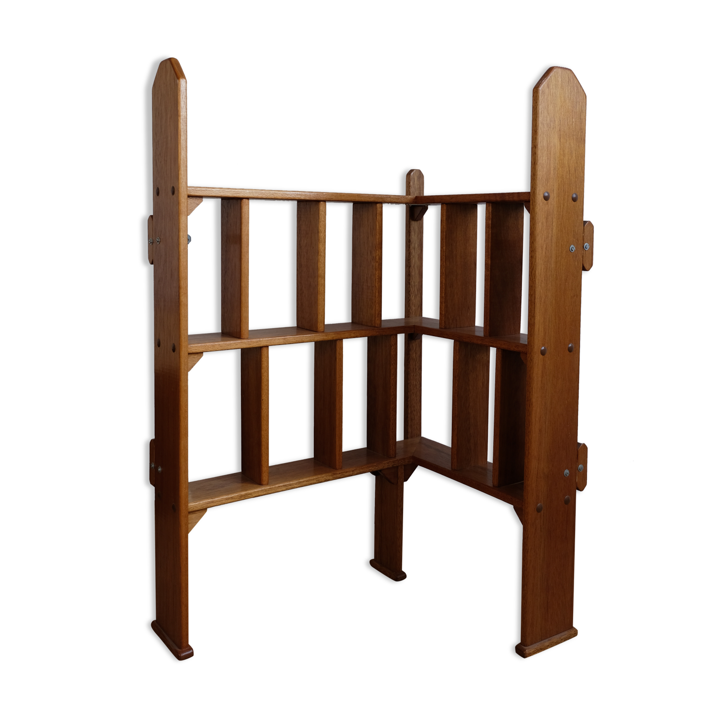 Wooden corner shelves