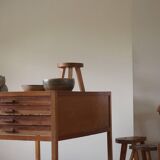 Large Danish drawing cabinet from the mid-century in pine and beech, 1960s.