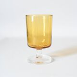 6 Cristal d'Arques Luminarc Sweden amber glasses
