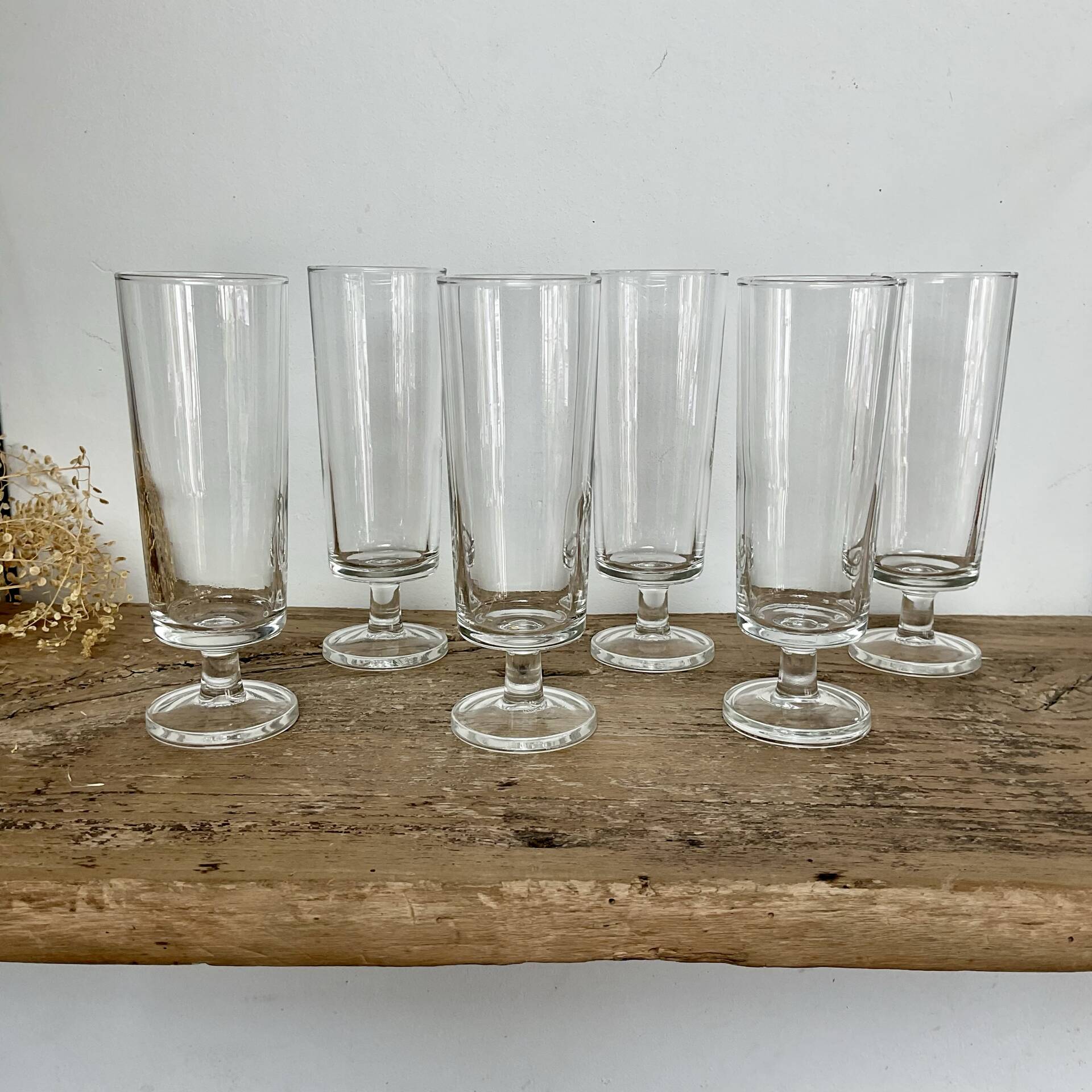 6 vintage Luminarc "Sweden" flutes