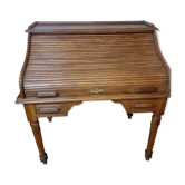 Bureau à rideau debut XX en noyer