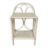 Bout de canapé / Table de chevet en rotin vintage