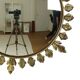Vintage Metal Sun Mirror Convex Gold Deknudt 70s