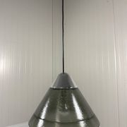 Peill & Putzler cone shaped glass hanging lamp, Germany