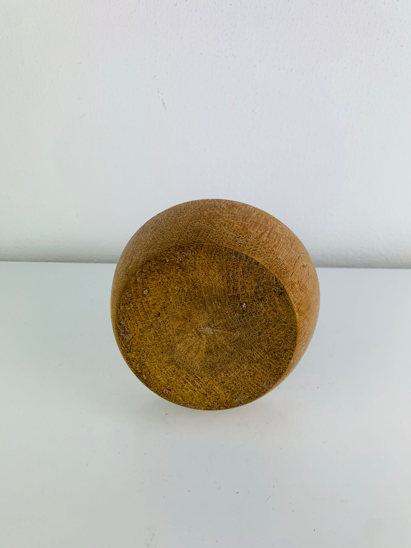 Brutalist candle holder made of solid wood