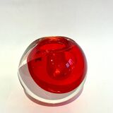 Sommerso round vase, Murano