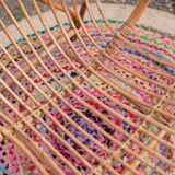 "Shell" vintage armchair rattan