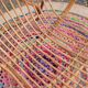 Fauteuil vintage « coquille » en rotin