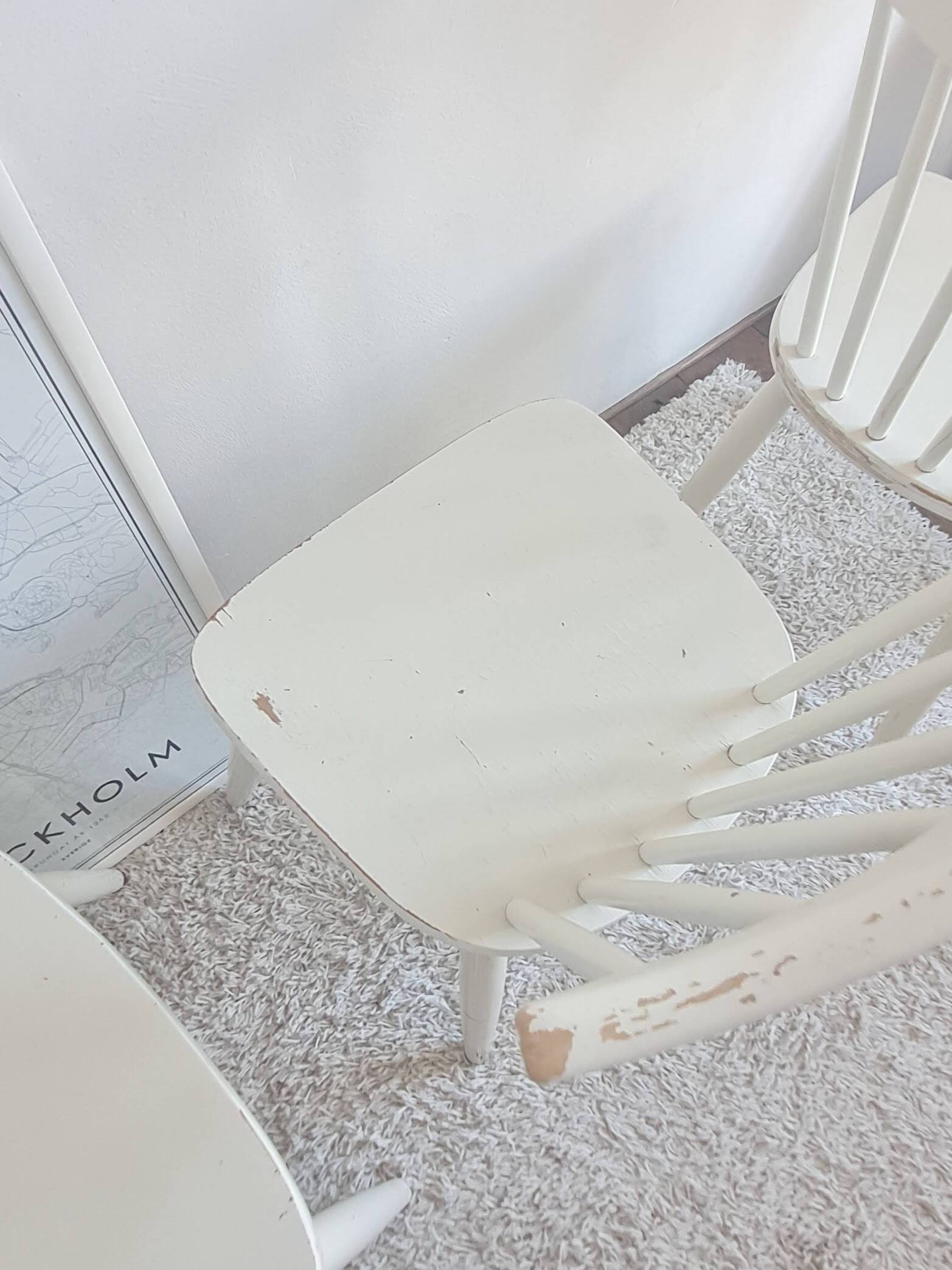 Set of six vintage Scandinavian chairs