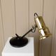 Vintage Hollywood Regency style table lamp from the 80s - black and gold metal lamp by Gigidi Iluminazione.