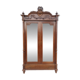 Louis XVI two-door walnut wardrobe