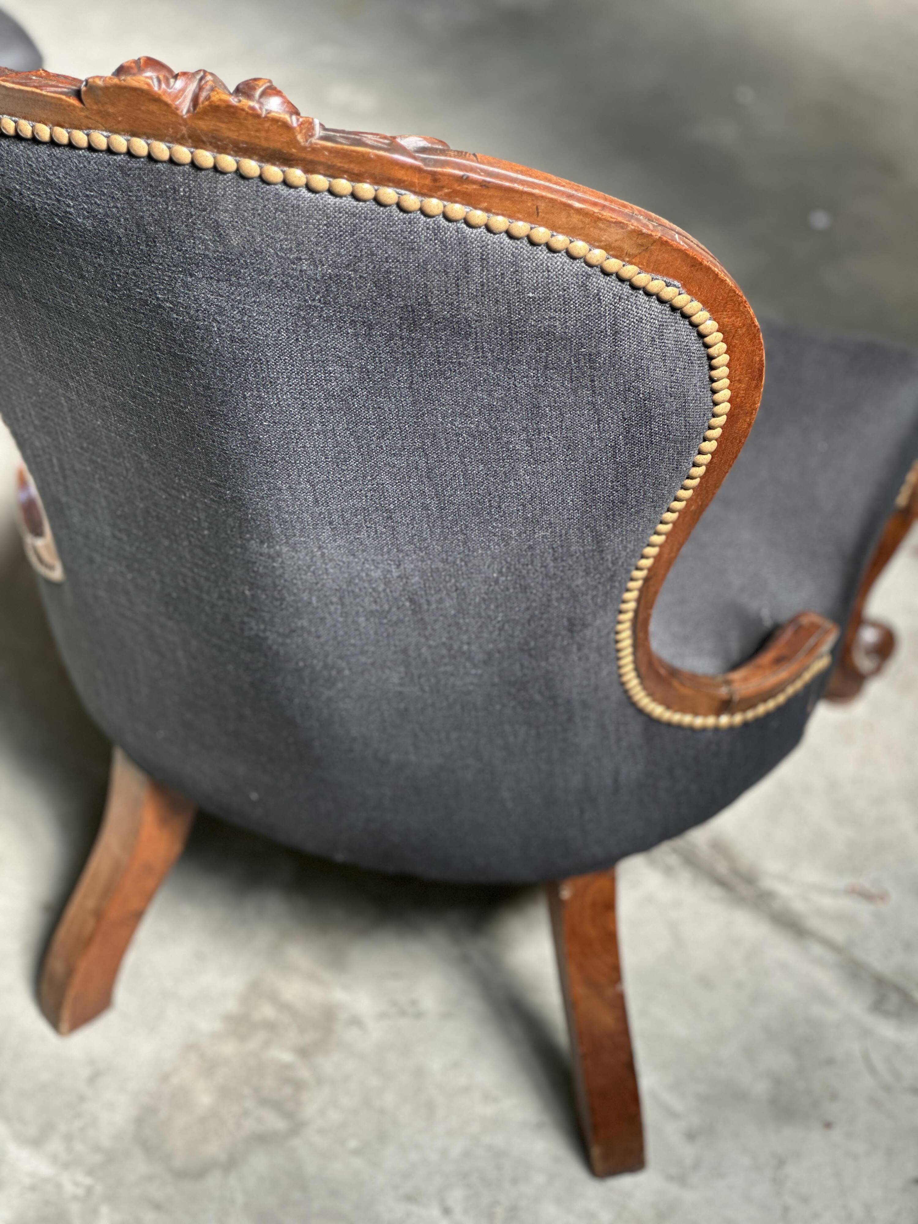 19th century Louis Philippe low chairs