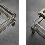 Vintage Mid Century Modern Coffee Table with Glass Case by Maison Jansen