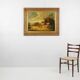 Large 20th century painting with wooden frame, Belgium 1960s