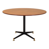 Teak round table, Italian design, 1970s, production: Italy