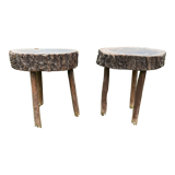 Pair of tripod stools