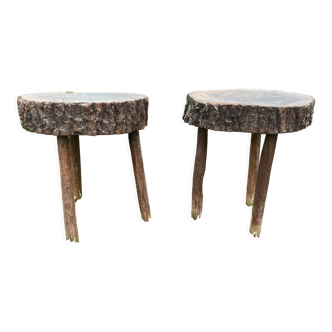 Pair of tripod stools