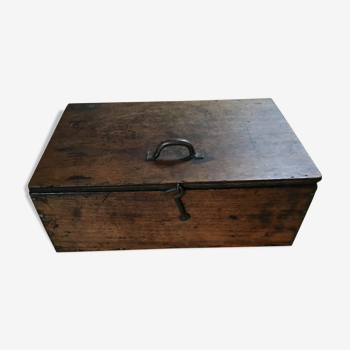 Boite caisse en bois vintage multi fonctions avec poignée